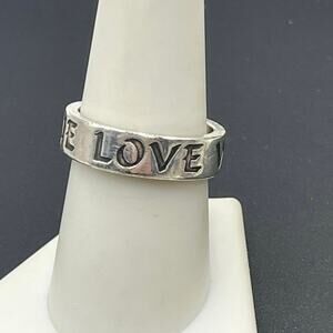 James Avery Sterling Silver True Love Waits Purity Cross Band Ring Sz Small 8.5